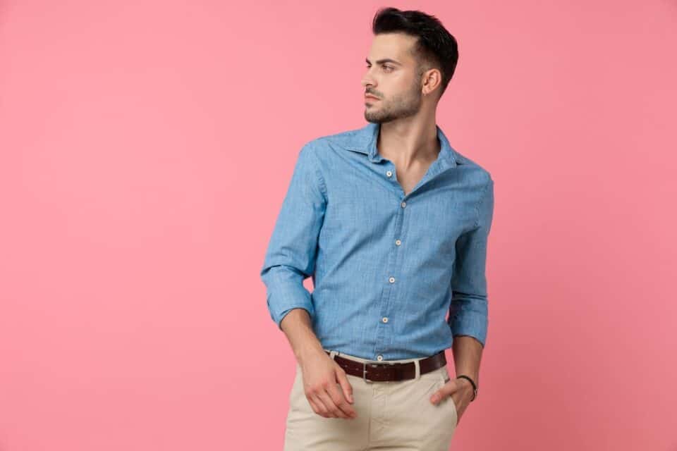 How To Wear A Denim Shirt With Chinos • Ready Sleek