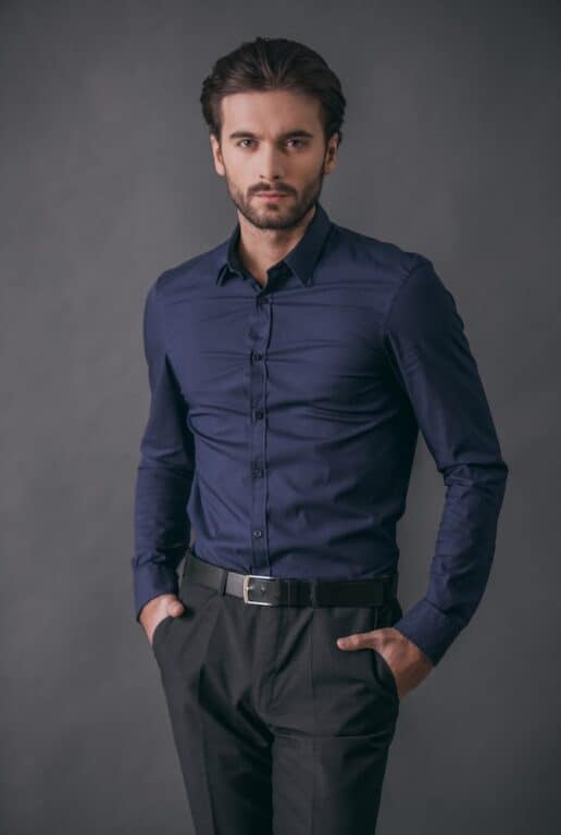 how-to-wear-a-navy-shirt-with-black-pants-ready-sleek