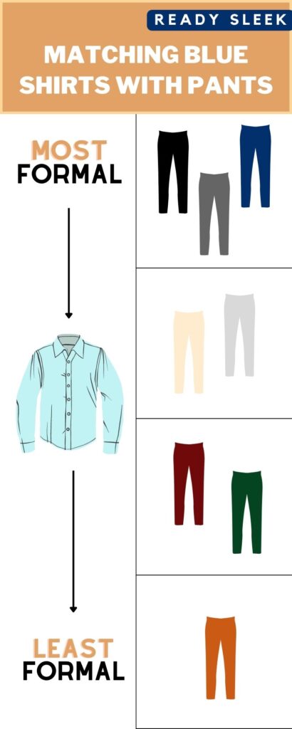 What Color Pants Go With A Blue Shirt (Light, Dark, Royal)? • Ready Sleek