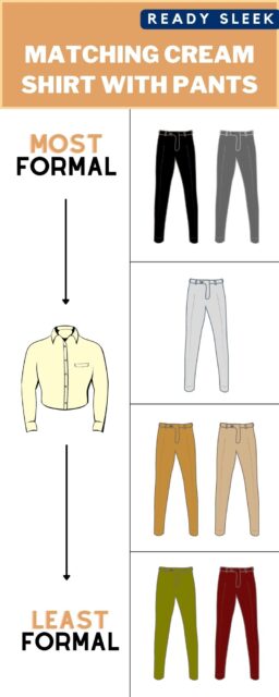 What Pants Colors Go With A Cream Shirt? (Pics) • Ready Sleek